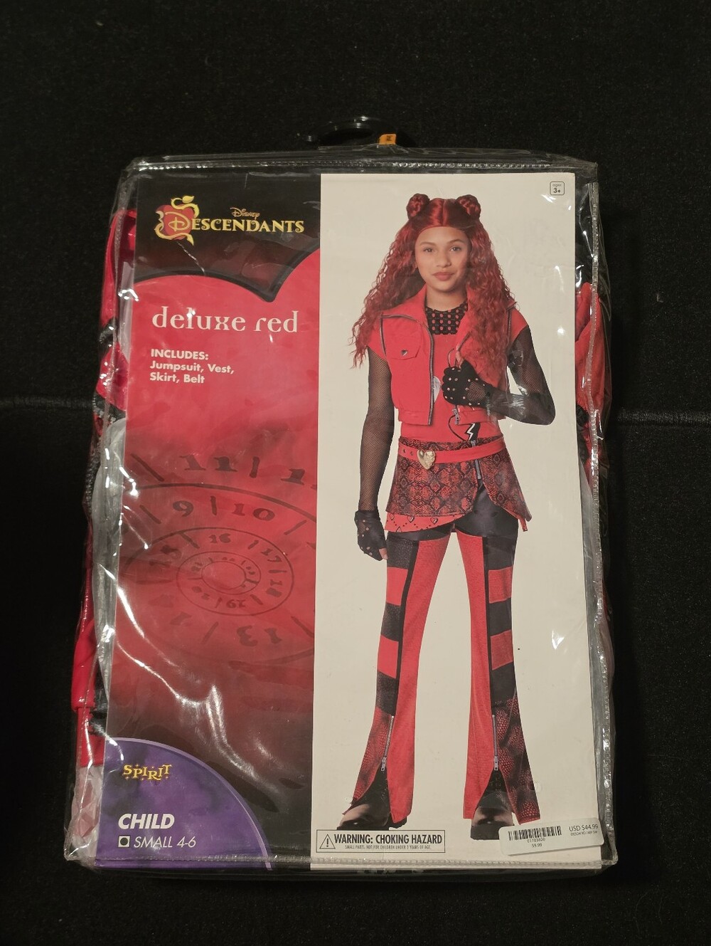 Descendants The Rise of Red Kids Red Deluxe Jumpsuit Costume Size S 4-6